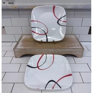 Corelle Fine Lines Dinner Plates Set of 4 Vitrelle